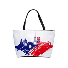 Eiffel Tower Monument Statue Of Liberty France England Red Blue Shoulder Handbags by Mariart