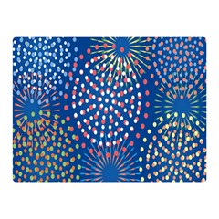 Fireworks Party Blue Fire Happy Double Sided Flano Blanket (mini)  by Mariart