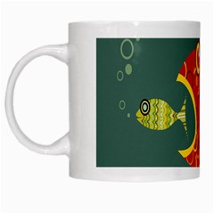 Fish Predator Sea Water Beach Monster White Mugs by Mariart