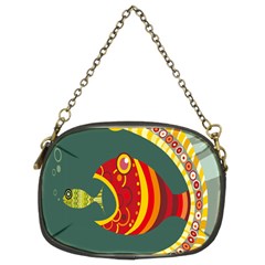 Fish Predator Sea Water Beach Monster Chain Purses (two Sides) 