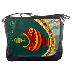 Fish Predator Sea Water Beach Monster Messenger Bags