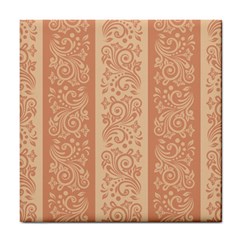 Flower Floral Leaf Frame Star Brown Tile Coasters