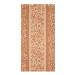 Flower Floral Leaf Frame Star Brown Shower Curtain 36  x 72  (Stall) 