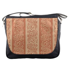 Flower Floral Leaf Frame Star Brown Messenger Bags by Mariart