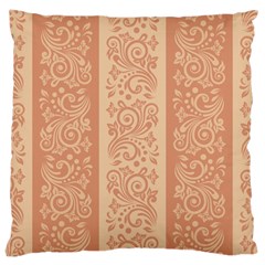 Flower Floral Leaf Frame Star Brown Large Cushion Case (two Sides) by Mariart