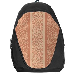 Flower Floral Leaf Frame Star Brown Backpack Bag