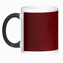 Floral Flower Golden Red Leaf Morph Mugs