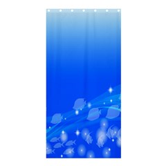 Fish Swim Blue Water Swea Beach Star Wave Chevron Shower Curtain 36  X 72  (stall)  by Mariart