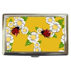 Flower Floral Sunflower Butterfly Red Yellow White Green Leaf Cigarette Money Cases by Mariart