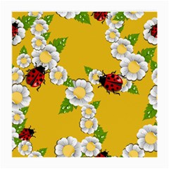 Flower Floral Sunflower Butterfly Red Yellow White Green Leaf Medium Glasses Cloth