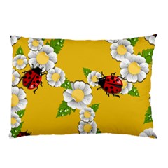 Flower Floral Sunflower Butterfly Red Yellow White Green Leaf Pillow Case