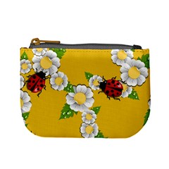 Flower Floral Sunflower Butterfly Red Yellow White Green Leaf Mini Coin Purses