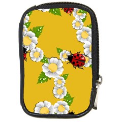 Flower Floral Sunflower Butterfly Red Yellow White Green Leaf Compact Camera Cases