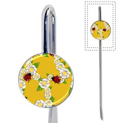 Flower Floral Sunflower Butterfly Red Yellow White Green Leaf Book Mark