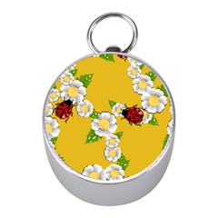 Flower Floral Sunflower Butterfly Red Yellow White Green Leaf Mini Silver Compasses