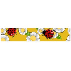 Flower Floral Sunflower Butterfly Red Yellow White Green Leaf Flano Scarf (large)