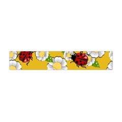 Flower Floral Sunflower Butterfly Red Yellow White Green Leaf Flano Scarf (Mini)