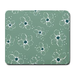 Flower Floral Sakura Sunflower Rose Blue Large Mousepads by Mariart