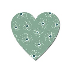 Flower Floral Sakura Sunflower Rose Blue Heart Magnet