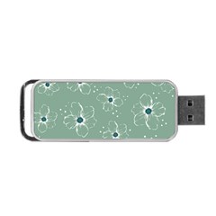 Flower Floral Sakura Sunflower Rose Blue Portable Usb Flash (two Sides) by Mariart