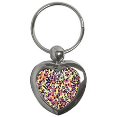 French Crepe Colour Pink Key Chains (heart) 