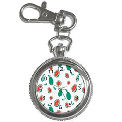 Fruit Green Red Guavas Leaf Key Chain Watches by Mariart