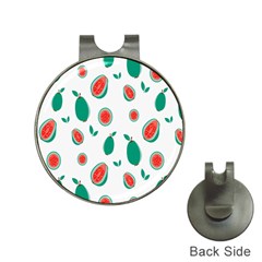 Fruit Green Red Guavas Leaf Hat Clips With Golf Markers by Mariart