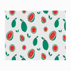 Fruit Green Red Guavas Leaf Small Glasses Cloth (2-side) by Mariart