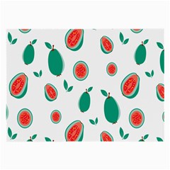 Fruit Green Red Guavas Leaf Large Glasses Cloth (2-side) by Mariart