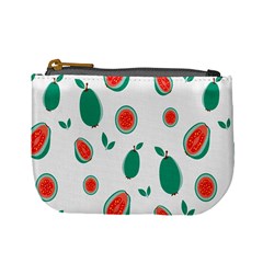 Fruit Green Red Guavas Leaf Mini Coin Purses by Mariart