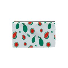 Fruit Green Red Guavas Leaf Cosmetic Bag (small) 