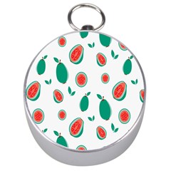 Fruit Green Red Guavas Leaf Silver Compasses