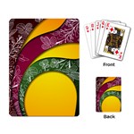 Flower Floral Leaf Star Sunflower Green Red Yellow Brown Sexxy Playing Card Back