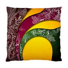 Flower Floral Leaf Star Sunflower Green Red Yellow Brown Sexxy Standard Cushion Case (one Side) by Mariart
