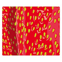 Fruit Seed Strawberries Red Yellow Frees Double Sided Flano Blanket (small) 