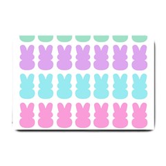 Happy Easter Rabbit Color Green Purple Blue Pink Small Doormat 