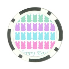 Happy Easter Rabbit Color Green Purple Blue Pink Poker Chip Card Guard (10 Pack)