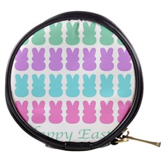 Happy Easter Rabbit Color Green Purple Blue Pink Mini Makeup Bags by Mariart