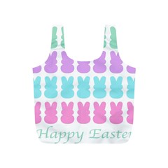 Happy Easter Rabbit Color Green Purple Blue Pink Full Print Recycle Bags (s)  by Mariart