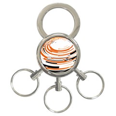 Hole Black Orange Arrow 3-ring Key Chains