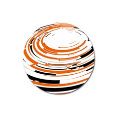 Hole Black Orange Arrow Magnet 3  (round) by Mariart