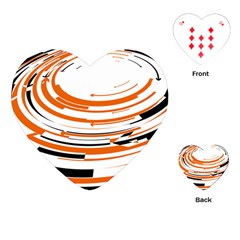 Hole Black Orange Arrow Playing Cards (heart) 