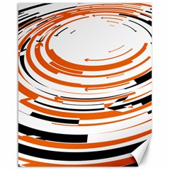 Hole Black Orange Arrow Canvas 16  X 20  