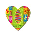 Happy Easter Butterfly Love Flower Floral Color Rainbow Heart Magnet Front