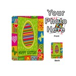 Happy Easter Butterfly Love Flower Floral Color Rainbow Playing Cards 54 (Mini)  Front - HeartJ