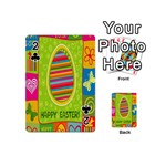 Happy Easter Butterfly Love Flower Floral Color Rainbow Playing Cards 54 (Mini)  Front - Club2