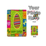 Happy Easter Butterfly Love Flower Floral Color Rainbow Playing Cards 54 (Mini)  Front - Club7