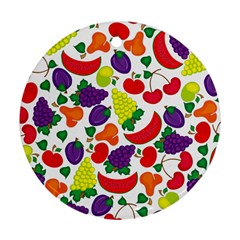 Fruite Watermelon Round Ornament (two Sides) by Mariart