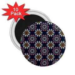 Floral Flower Star Blue 2 25  Magnets (10 Pack) 