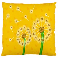 Leaf Flower Floral Sakura Love Heart Yellow Orange White Green Large Cushion Case (two Sides) by Mariart